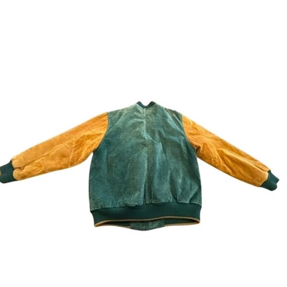 "AUTHENTIC IMPORTS" Mens Suede Leather Varsity Zip Up Jacket SZ XL SOME FADING - Picture 12 of 13